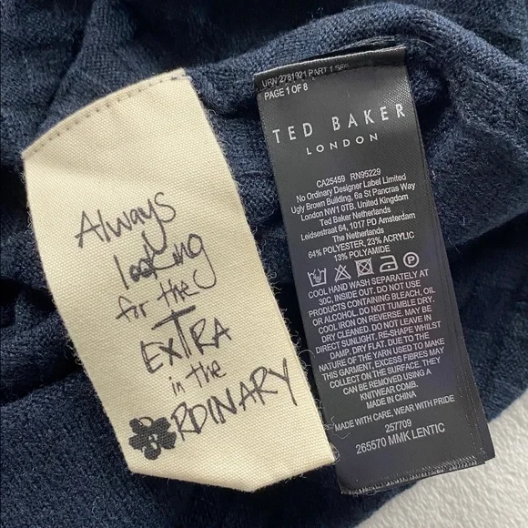 Ted Baker London Lentic Long Sleeve Textured Crewneck Pullover Jumper Sweater